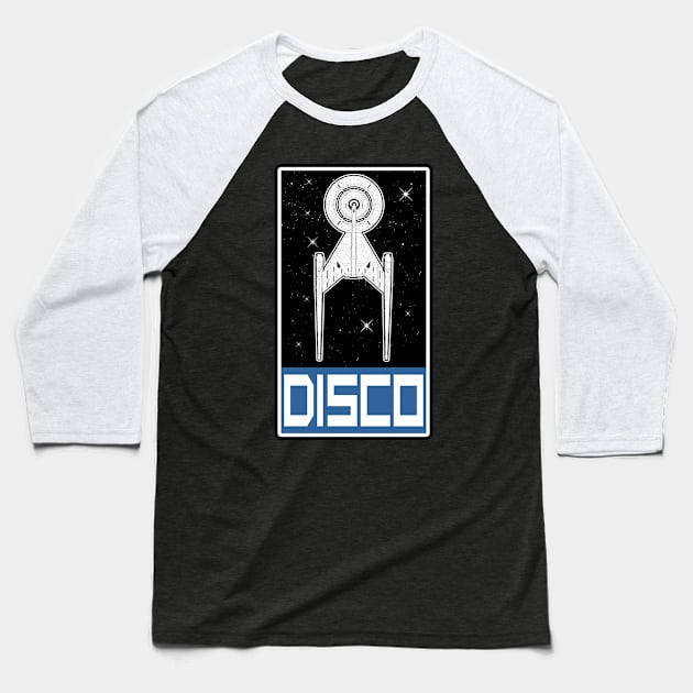 Disco Blue Baseball T-Shirt by SimonBreeze